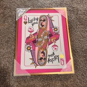 Queen Playing Card Art Print-NWT